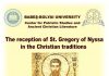 The reception of St. Gregory of Nyssa in the Christian Traditions