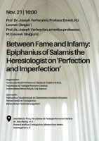 Seminar: Between Fame and Infamy: Epiphanius of Salamis, the Heresiologist on ‘Perfection and Imperfection’
