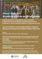 Școala de vară de studii religioase, Cluj-Napoca, 30 iunie – 4 iulie 2025